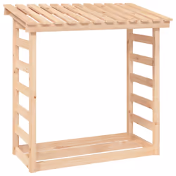 vidaXL Solid Wood Pine Firewood Rack Multi Colours 108x64.5x110/108x64.5x78 cm - Brown, 108 x 64.5 x 110 cm