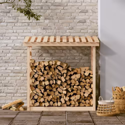 vidaXL Solid Wood Pine Firewood Rack Multi Colours 108x64.5x110/108x64.5x78 cm - Brown, 108 x 64.5 x 110 cm