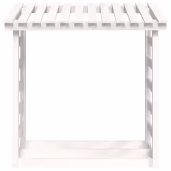 vidaXL Solid Wood Pine Firewood Rack Multi Colours 108x64.5x110/108x64.5x78 cm - White, 108 x 64.5 x 110 cm - Additional view 4