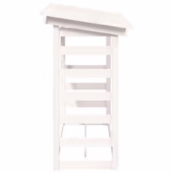 vidaXL Solid Wood Pine Firewood Rack Multi Colours 108x64.5x110/108x64.5x78 cm - White, 108 x 64.5 x 110 cm - Additional view 5
