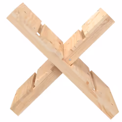 vidaXL Solid Wood Pine Log Holder Rack Lumber Storage Carrier Multi Colours - Brown - Additional view 4