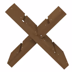 vidaXL Solid Wood Pine Log Holder Rack Lumber Storage Carrier Multi Colours - Honey brown - Additional view 4