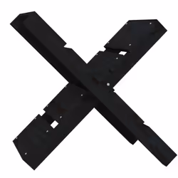 vidaXL Solid Wood Pine Log Holder Rack Lumber Storage Carrier Multi Colours - Black