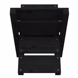 vidaXL Solid Wood Pine Log Holder Rack Lumber Storage Carrier Multi Colours - Black - Additional view 5
