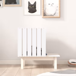 vidaXL Solid Wood Pine Cat House Wooden Pet Cabin Cat Kennel Multi Colours - white