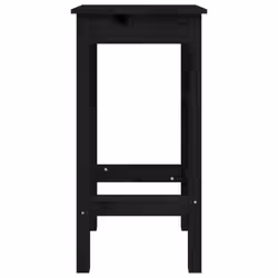 vidaXL Solid Wood Pine Bar Set 5 Piece Wooden Kitchen Bistro Set Multi Colours - Black