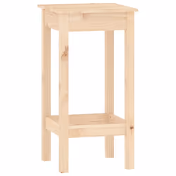 vidaXL Solid Wood Pine Bar Set 5 Piece Wooden Bistro Bar Stool Multi Colours - Brown - Additional view 4