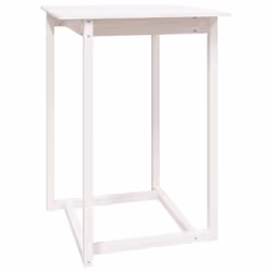 vidaXL Solid Wood Pine Bar Set 5 Piece Wooden Bistro Bar Stool Multi Colours - White