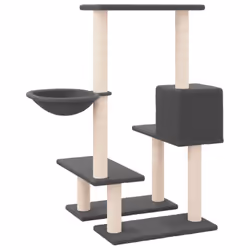 vidaXL Cat Tree with Sisal Scratching Posts Cat Activity Centre Multi Colours - dark grey - Additional view 4