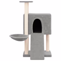 vidaXL Cat Tree with Sisal Scratching Posts 96 cm Cat Scratch Multi Colours - light grey