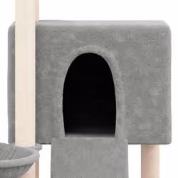vidaXL Cat Tree with Sisal Scratching Posts 96 cm Cat Scratch Multi Colours - light grey - Additional view 5