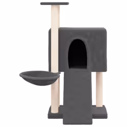 vidaXL Cat Tree with Sisal Scratching Posts 96 cm Cat Scratch Multi Colours - dark grey