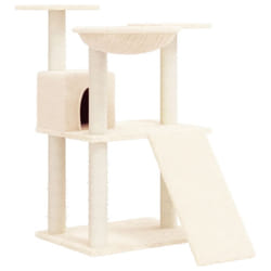 vidaXL Cat Tree with Sisal Scratching Posts 83 cm Pet Supply Multi Colours - cream