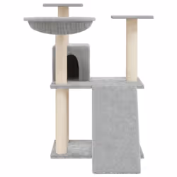 vidaXL Cat Tree with Sisal Scratching Posts 83 cm Pet Supply Multi Colours - light grey