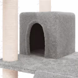 vidaXL Cat Tree with Sisal Scratching Posts 83 cm Pet Supply Multi Colours - light grey - Additional view 5