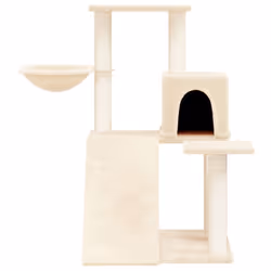 vidaXL Cat Tree with Sisal Scratching Posts 82 cm Pet Supply Multi Colours - cream - Additional view 2