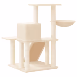 vidaXL Cat Tree with Sisal Scratching Posts 82 cm Pet Supply Multi Colours - cream - Additional view 4