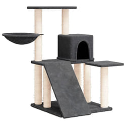vidaXL Cat Tree with Sisal Scratching Posts 82 cm Pet Supply Multi Colours - dark grey