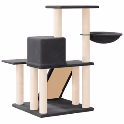 vidaXL Cat Tree with Sisal Scratching Posts 82 cm Pet Supply Multi Colours - dark grey - Additional view 4