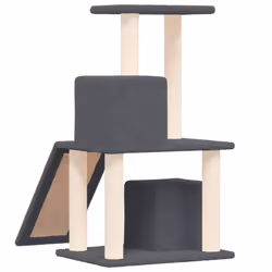 vidaXL Cat Tree with Sisal Scratching Posts 82 cm Scratch Tower Multi Colours - dark grey - Additional view 4