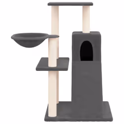 vidaXL Cat Tree with Sisal Scratching Posts Cat Activity Centre Multi Colours - dark grey - Additional view 2