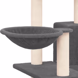 vidaXL Cat Tree with Sisal Scratching Posts Cat Activity Centre Multi Colours - dark grey - Additional view 5