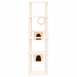 vidaXL Cat Tree with Sisal Scratching Posts Cream 169 cm Cat Scratch Tower