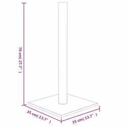 vidaXL Cat Scratching Post Light Grey 35x35x70 cm - Additional view 4