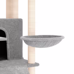vidaXL Cat Tree with Sisal Scratching Posts Light Grey 154 cm Cat Climber - Additional view 5