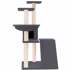 vidaXL Cat Tree with Sisal Scratching Posts Cat Activity Centre Multi Colours - dark grey