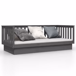 VidaXL 821571, Sofa bed, Grey, Pinewood, 2075 mm, 1070 mm, 760 mm