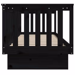 vidaXL Solid Wood Pine Day Bed Wooden Sofa Occasional Bed Multi Colours/Sizes - Black, 75 x 190 cm - Additional view 8
