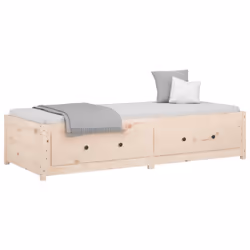 vidaXL Day Bed Wooden Sofa Bed Sleeper Sofa Occasional Bed Solid Wood Pine - Brown, 90 x 190 cm - Additional view 2