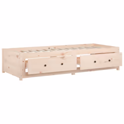 vidaXL Day Bed Wooden Sofa Bed Sleeper Sofa Occasional Bed Solid Wood Pine - Brown, 90 x 190 cm - Additional view 9