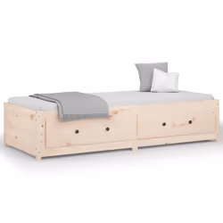 vidaXL Day Bed Wooden Sofa Bed Sleeper Sofa Occasional Bed Solid Wood Pine - Brown, 75 x 190 cm