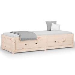 vidaXL Day Bed Wooden Sofa Bed Sleeper Sofa Occasional Bed Solid Wood Pine - Brown, 75 x 190 cm