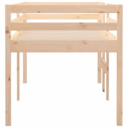 vidaXL High Sleeper Bed Bedroom Loft Bed Frame Kids Bedstead Solid Wood Pine - Brown, 90 x 190 cm - Additional view 5