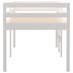 vidaXL High Sleeper Bed Bedroom Loft Bed Frame Kids Bedstead Solid Wood Pine - White, 75 x 190 cm - Additional view 5