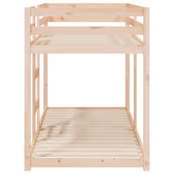 ) vidaXL Bunk Bed Bedroom Kids Bed Frame Children Twin Sleeper Solid Wood Pine - Brown, 80 x 200 cm (W x L - Additional view 5