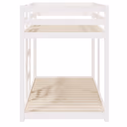 ) vidaXL Bunk Bed Bedroom Kids Bed Frame Children Twin Sleeper Solid Wood Pine - White, 80 x 200 cm (W x L - Additional view 5