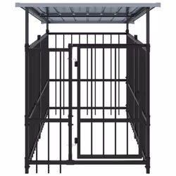 vidaXL Outdoor Dog Kennel Steel Puppy Crate Pet Cage Enclosure Multi Sizes - 103 x 198 x 128 cm - Additional view 5