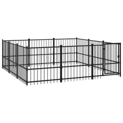 vidaXL Outdoor Dog Kennel Steel Dog Crate Pet Cage Puppy Enclosure Multi Sizes - 291 x 291 x 100 cm
