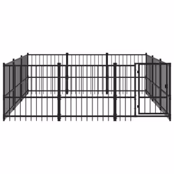 vidaXL Outdoor Dog Kennel Steel Dog Crate Pet Cage Puppy Enclosure Multi Sizes - 291 x 291 x 100 cm