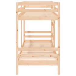 vidaXL Solid Wood Pine Bunk Bed Twin Sleeper Loft Bed Base Multi Colours/Sizes - brown, 75 x 190 cm - Additional view 5