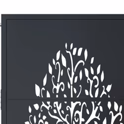 vidaXL Garden Gate Driveway Gate Fence Gate Fence Anthracite Steel Tree Design - 105 x 205 cm - Additional view 5