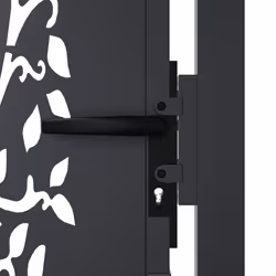 vidaXL Garden Gate Driveway Gate Fence Gate Fence Anthracite Steel Tree Design - 105 x 205 cm - Additional view 6