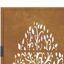 vidaXL Garden Gate Driveway Gate Fence Gate Fence Corten Steel Tree Design - 105 x 130 cm - Additional view 6