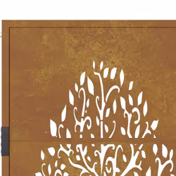 vidaXL Garden Gate Driveway Gate Fence Gate Fence Corten Steel Tree Design - 105 x 155 cm - Additional view 6
