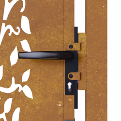 vidaXL Garden Gate Driveway Gate Fence Gate Fence Corten Steel Tree Design - 105 x 155 cm - Additional view 7