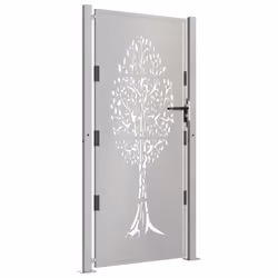vidaXL Garden Gate Driveway Gate Fence Gate Fence Corten Steel Tree Design - 105 x 180 cm